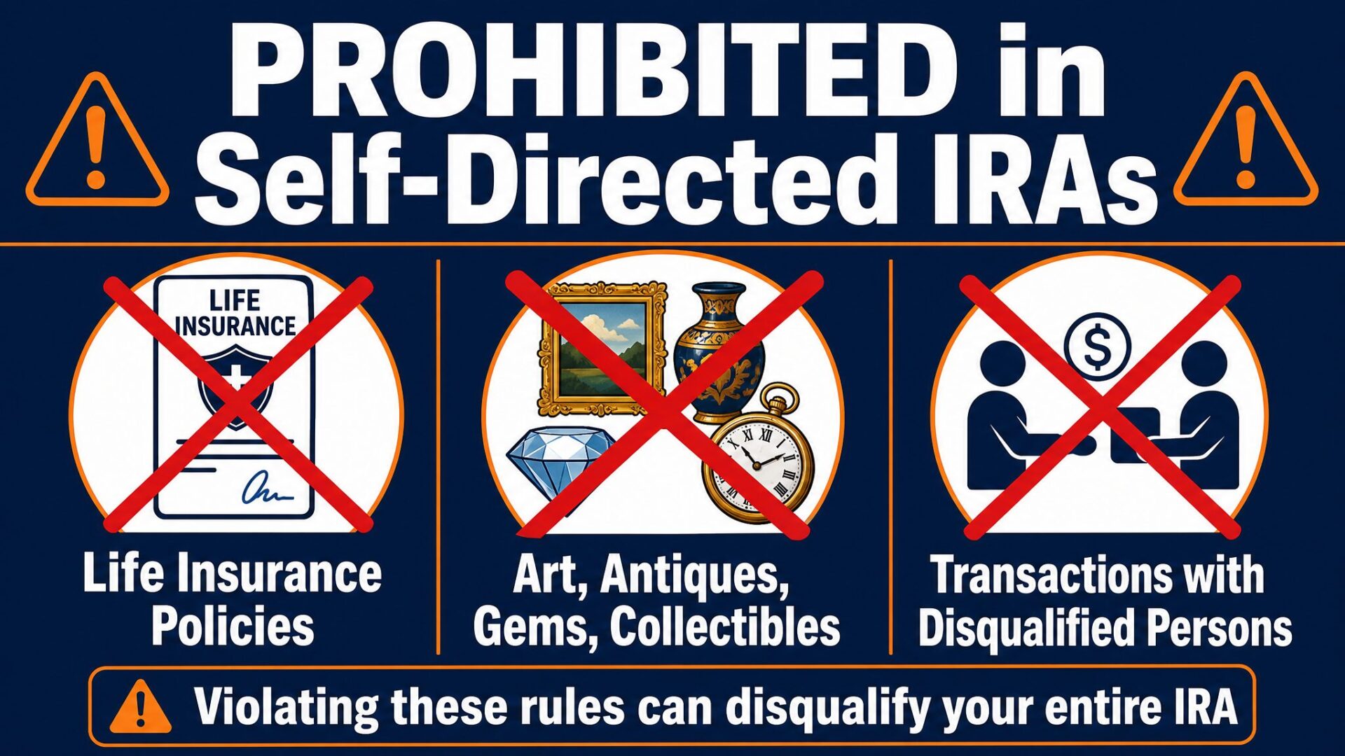 Self-Directed IRA Prohibited Transactions Warning Guide
