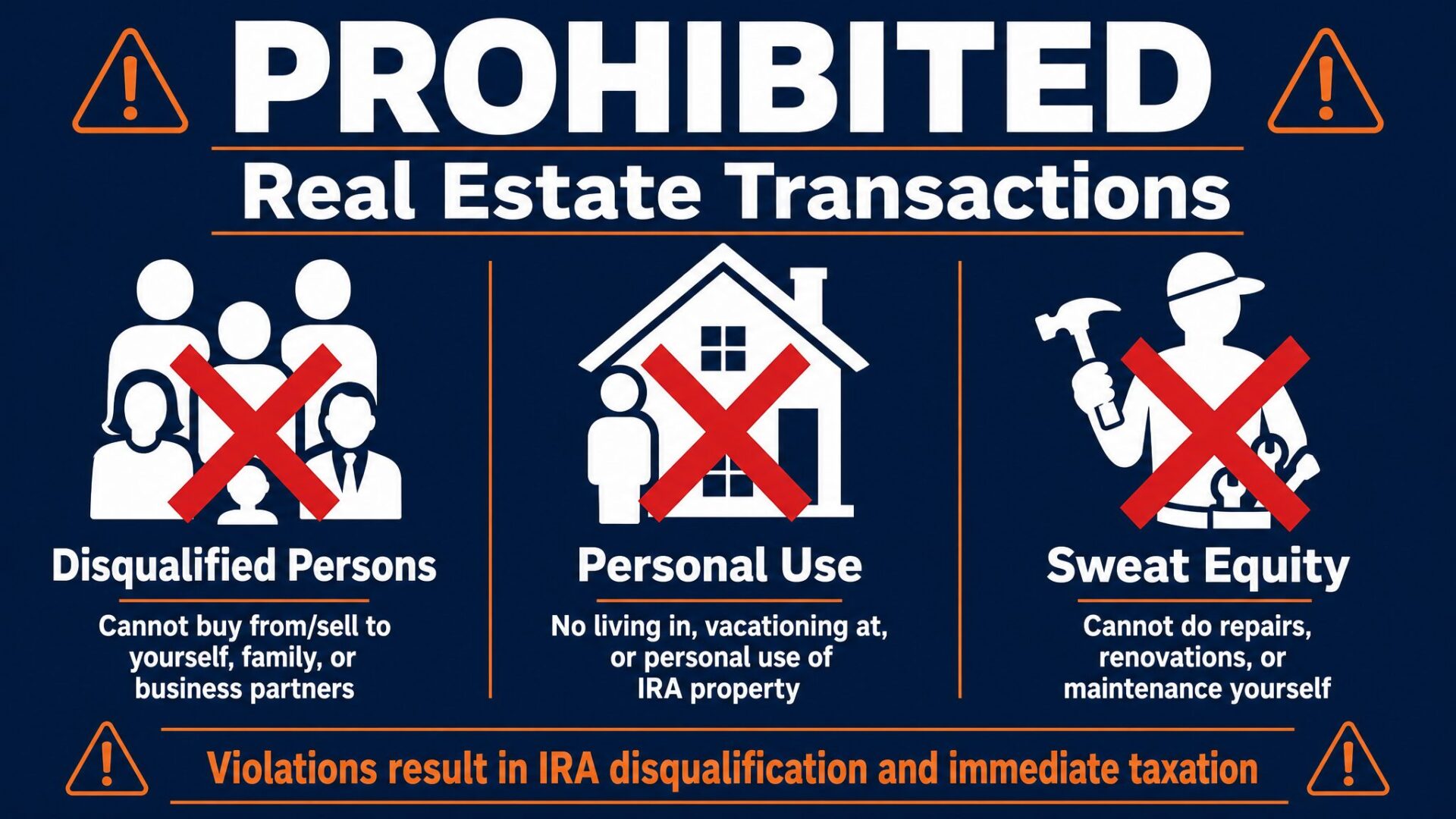 Prohibited real estate transactions in self-directed IRAs